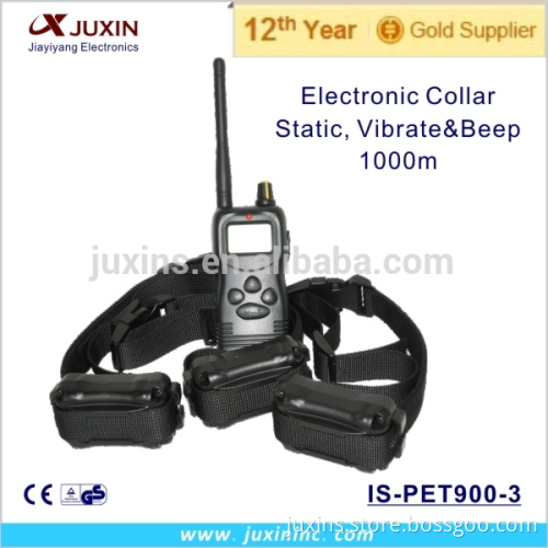 Vibrating Beeper Sound Static Shock 1000m Remote Control Electric Training Trainer Collar for 3 Dogs